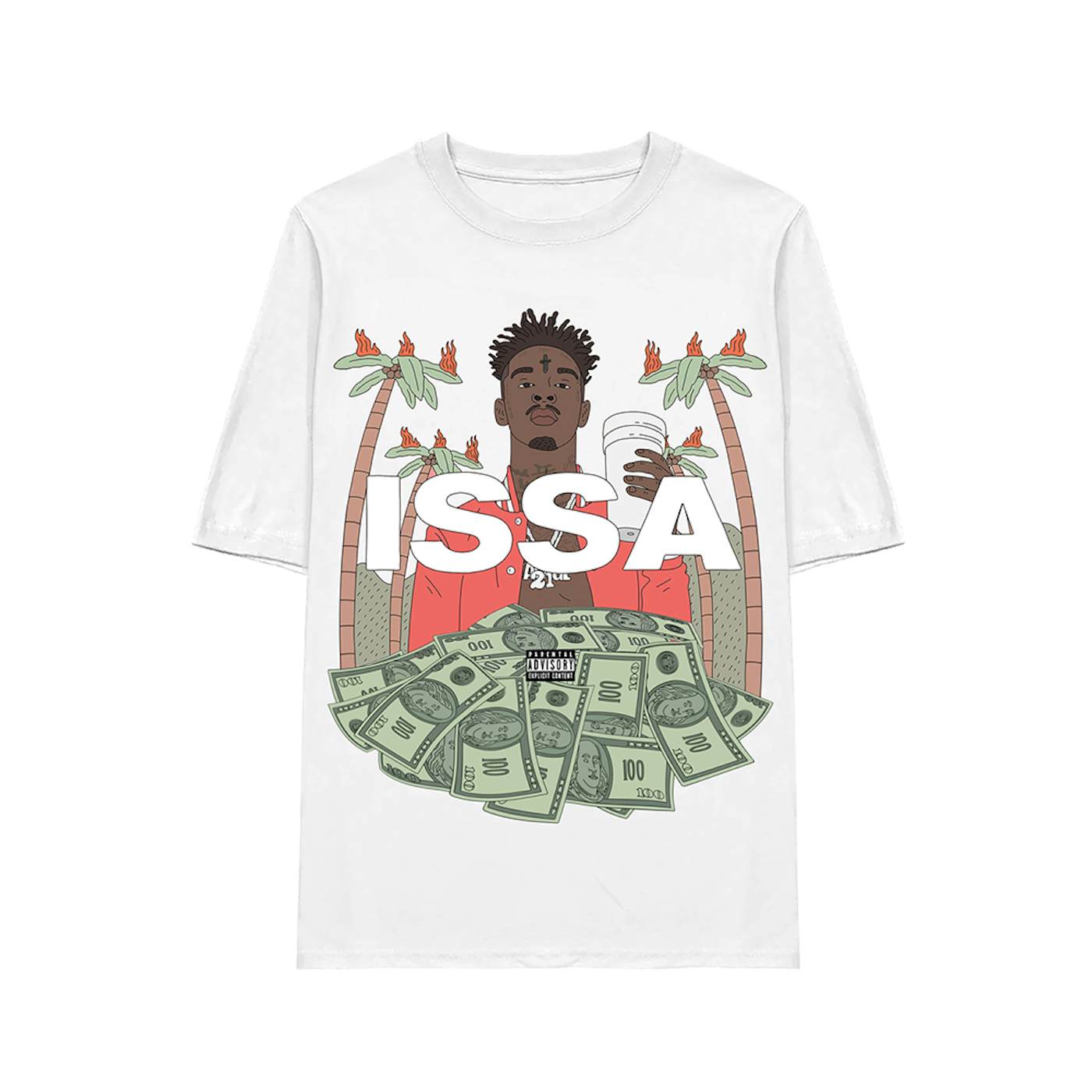21 Savage ISSA White T-Shirt