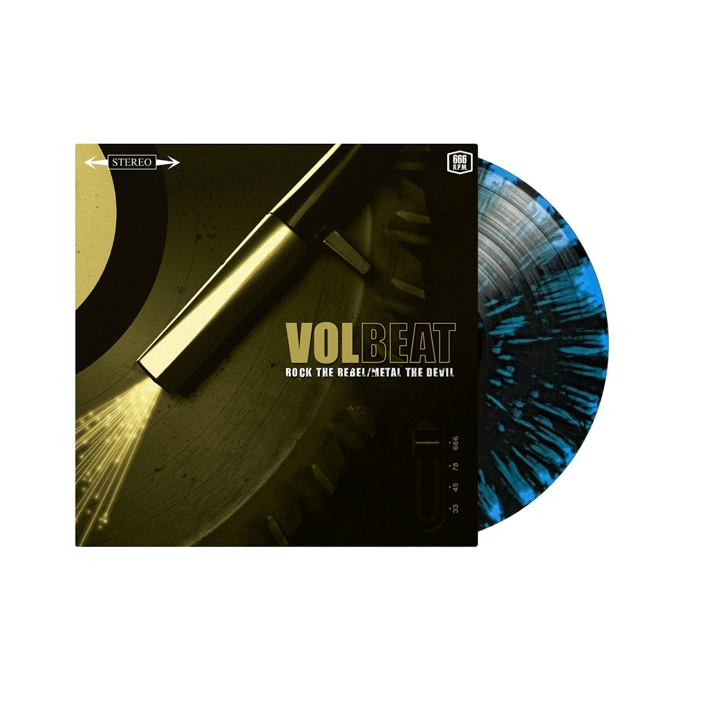 Volbeat 15th Anniversary Limited Vinyl Re-Issue Rock The Rebel/Metal The Devil - Blue Black Splatter Vinyl