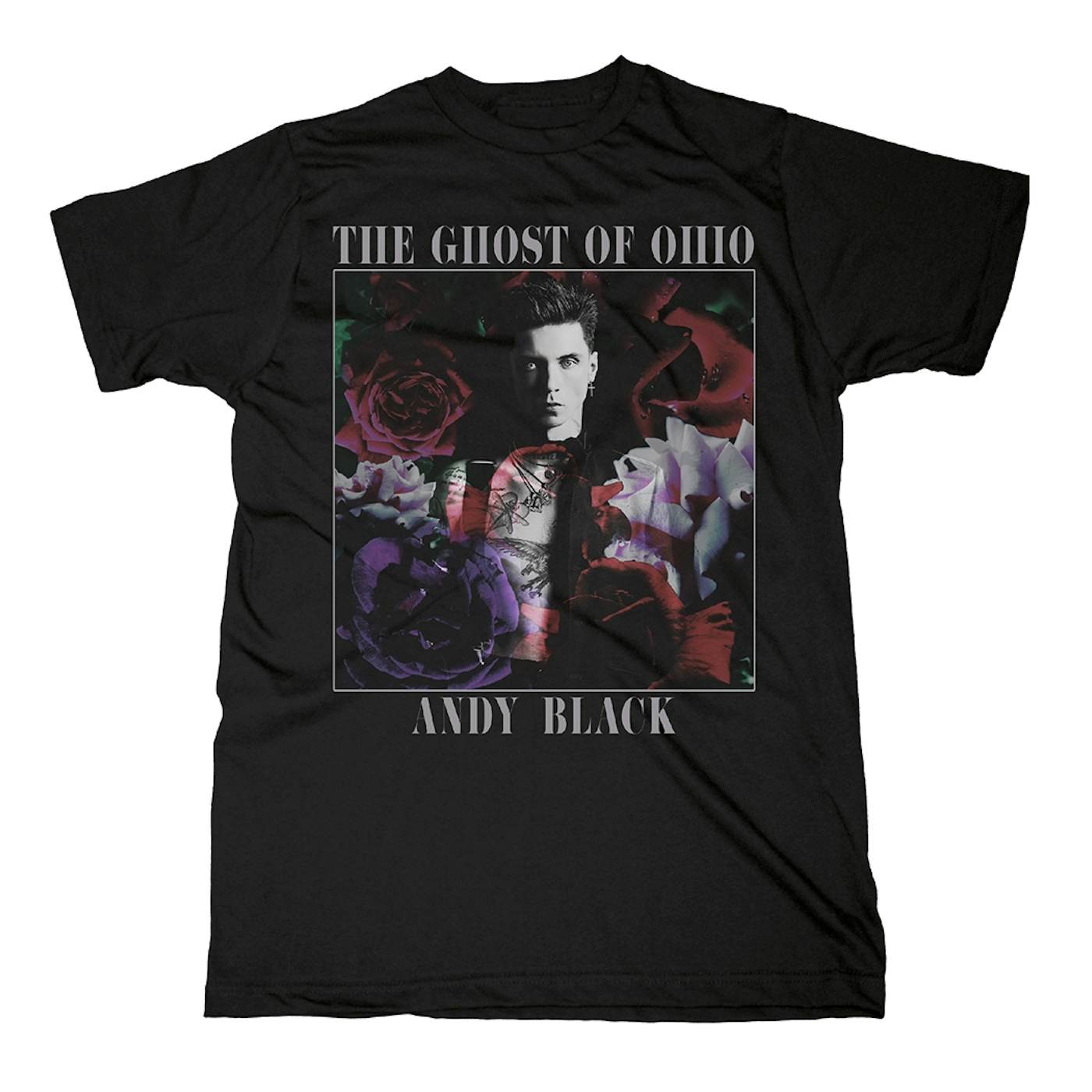Andy Black Flower Box Photo T-Shirt