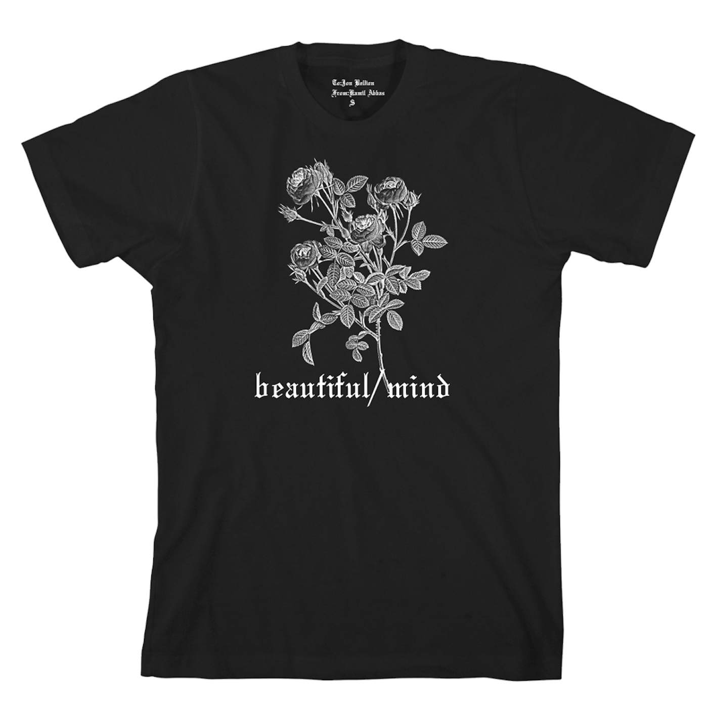 Jon Bellion Old English Floral Black T-Shirt
