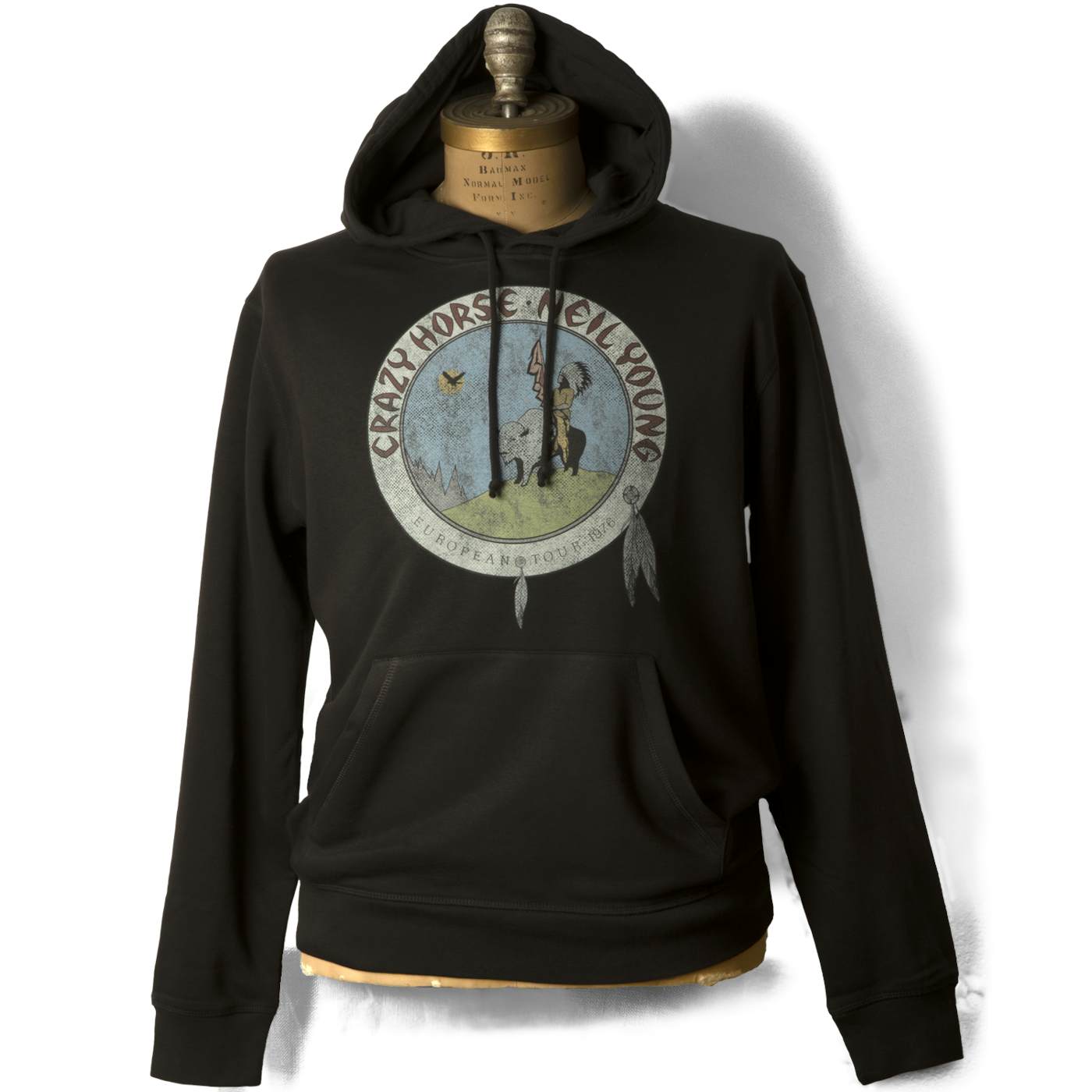 Neil Young Soft Organic Vintage NYCH Euro Tour Black Sweatshirt