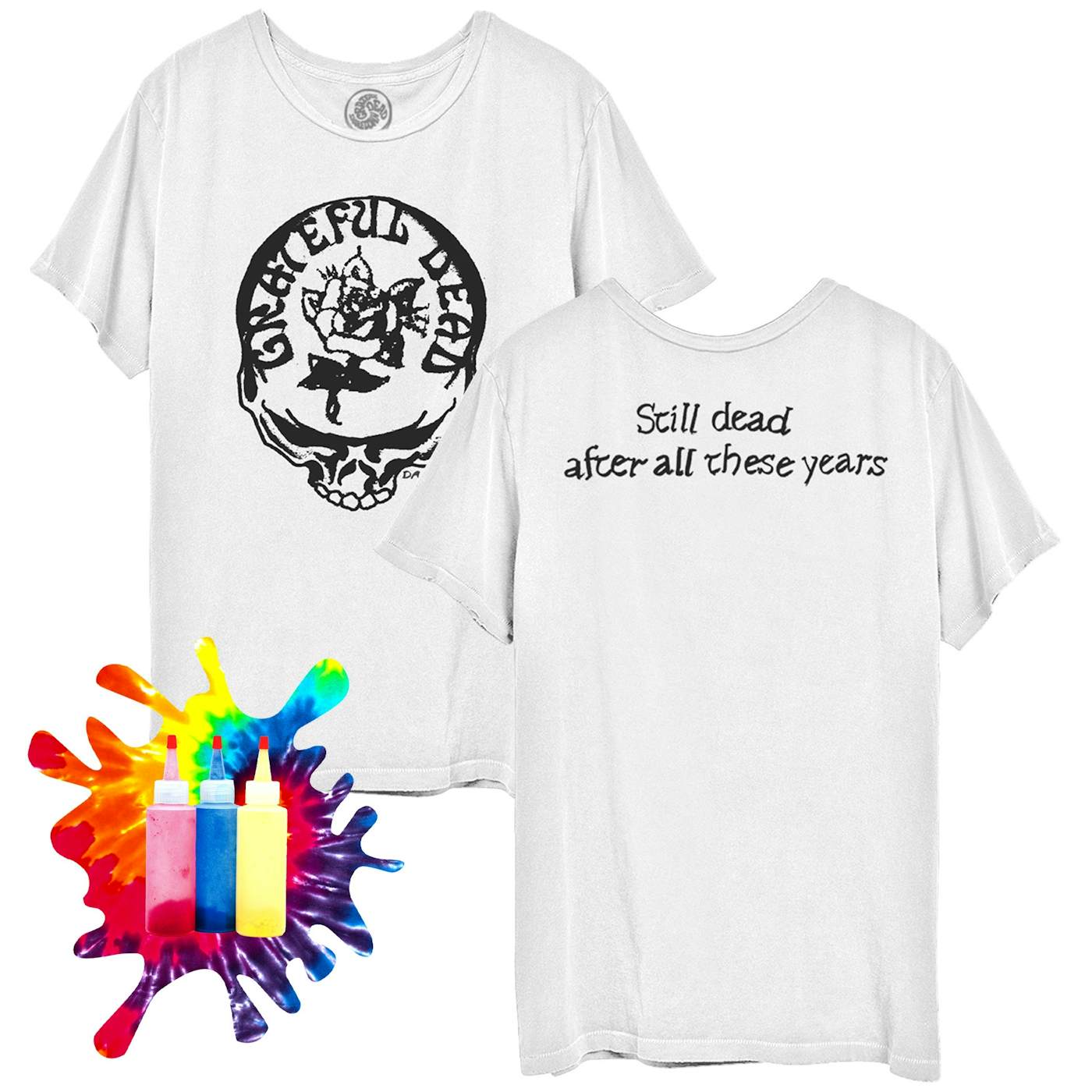 Grateful Dead Skeletons from The Closet White Crew Neck T-Shirt