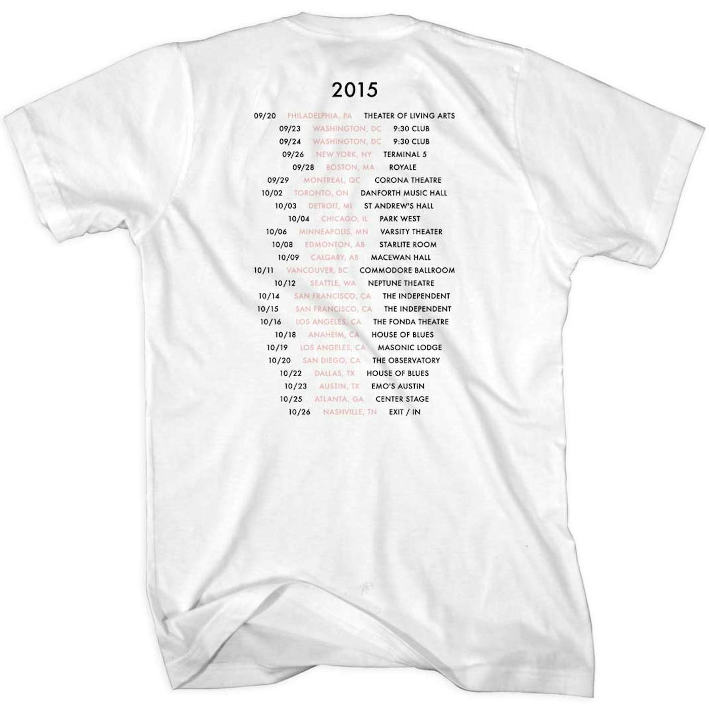 Lianne La Havas Blood 2015 Tour White T-Shirt