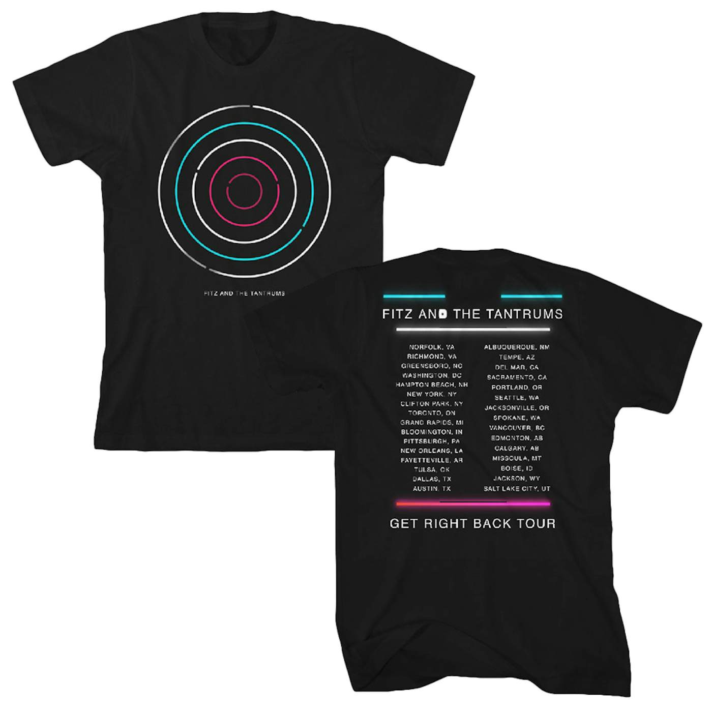 Fitz and The Tantrums Neon Target Tour T-Shirt