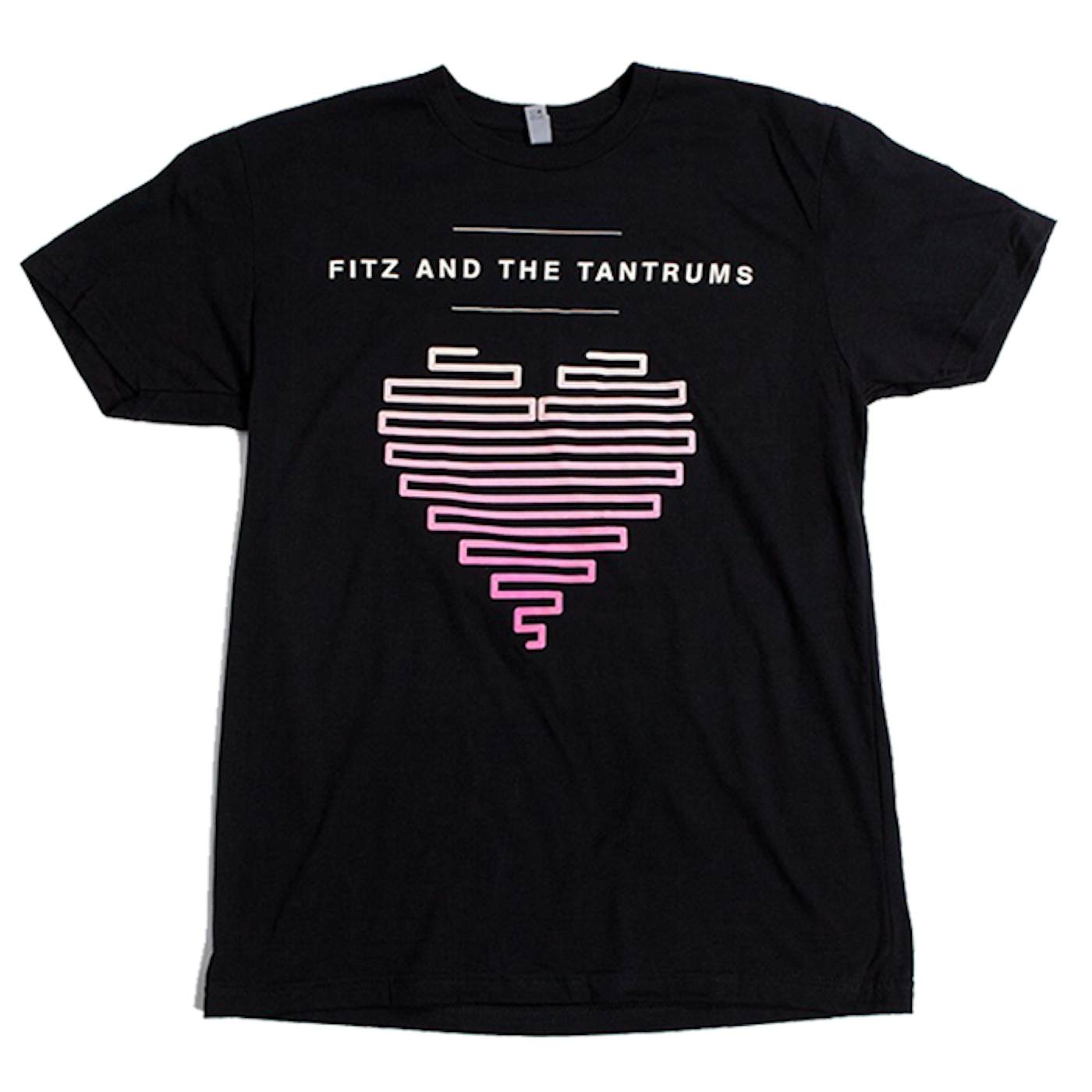 Fitz and The Tantrums Lined Up Heart Unisex T-Shirt (Black)