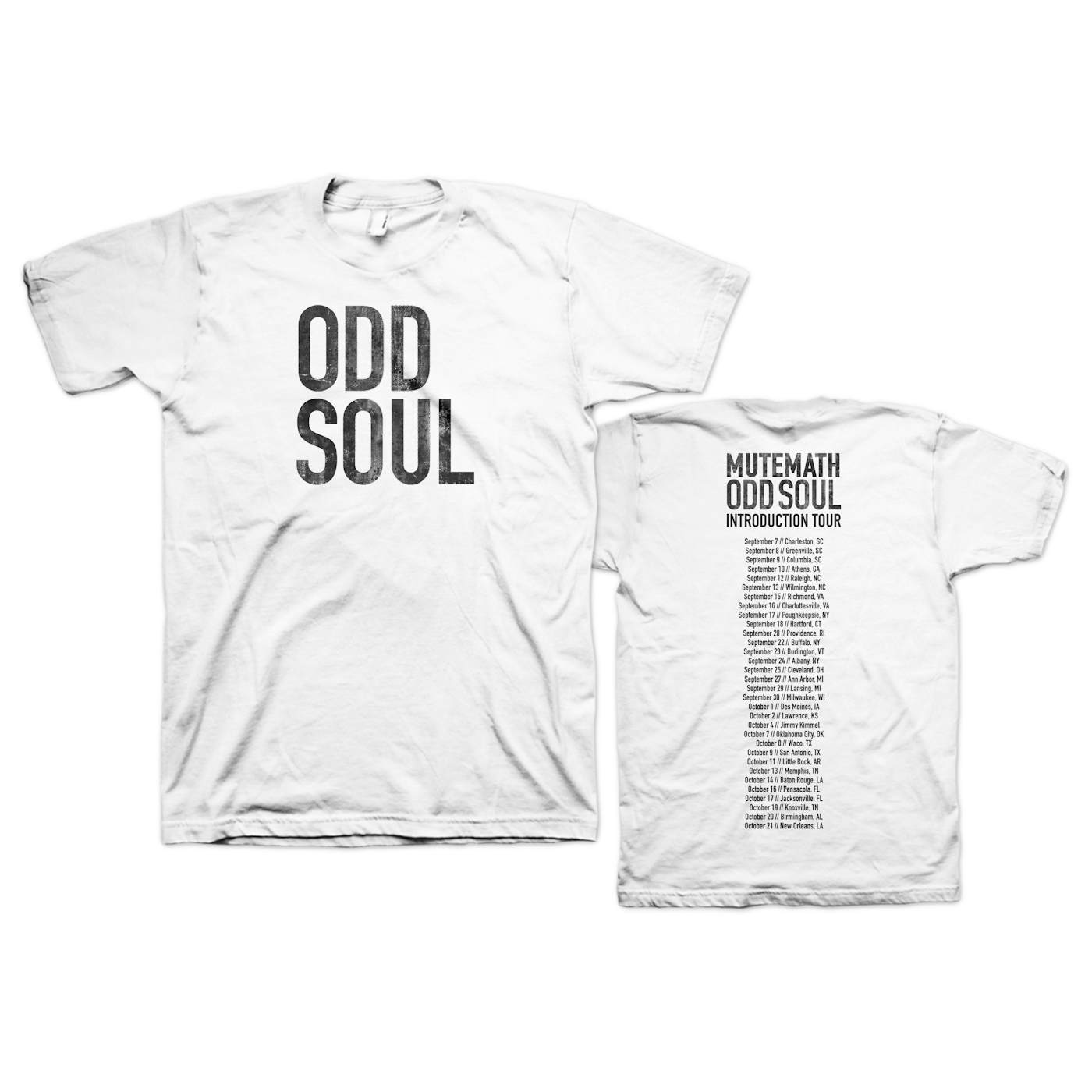Mutemath Odd Soul Tour T-shirt (white)