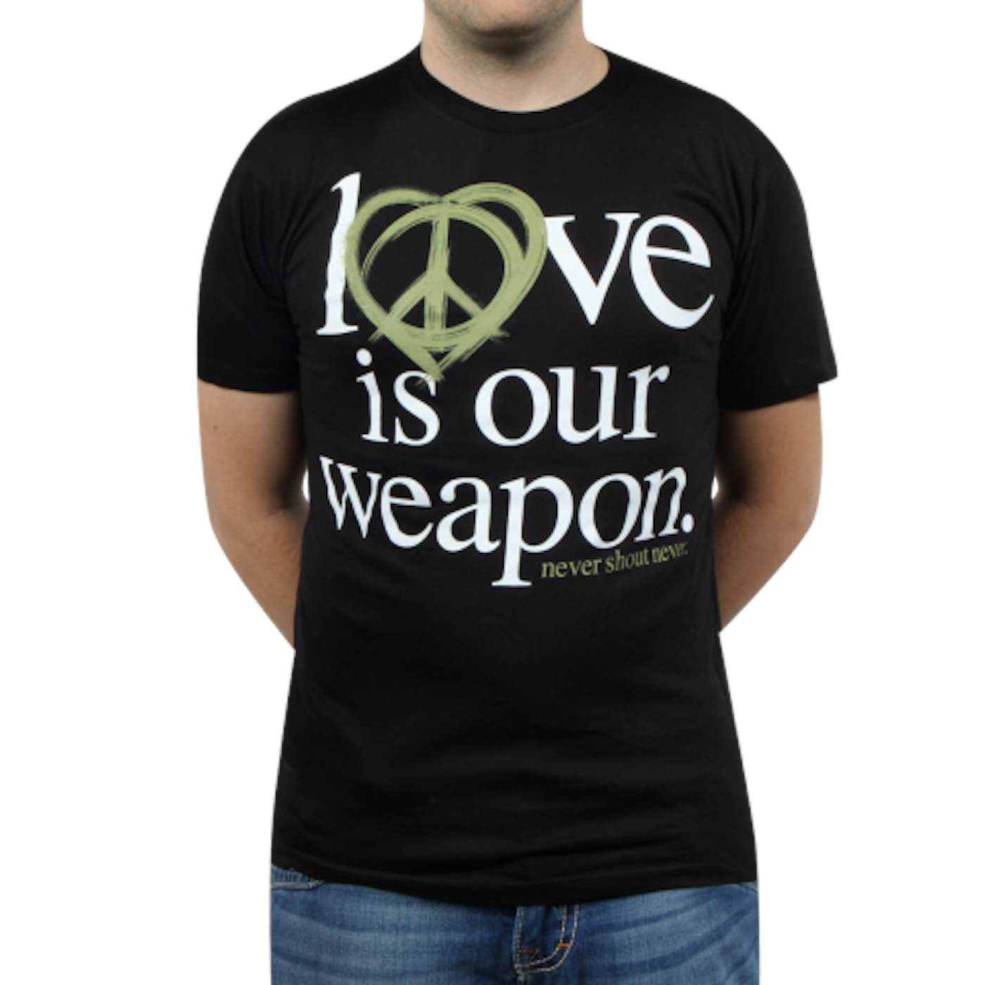 Never Shout Never Love Is Our Weapon Black T-Shirt