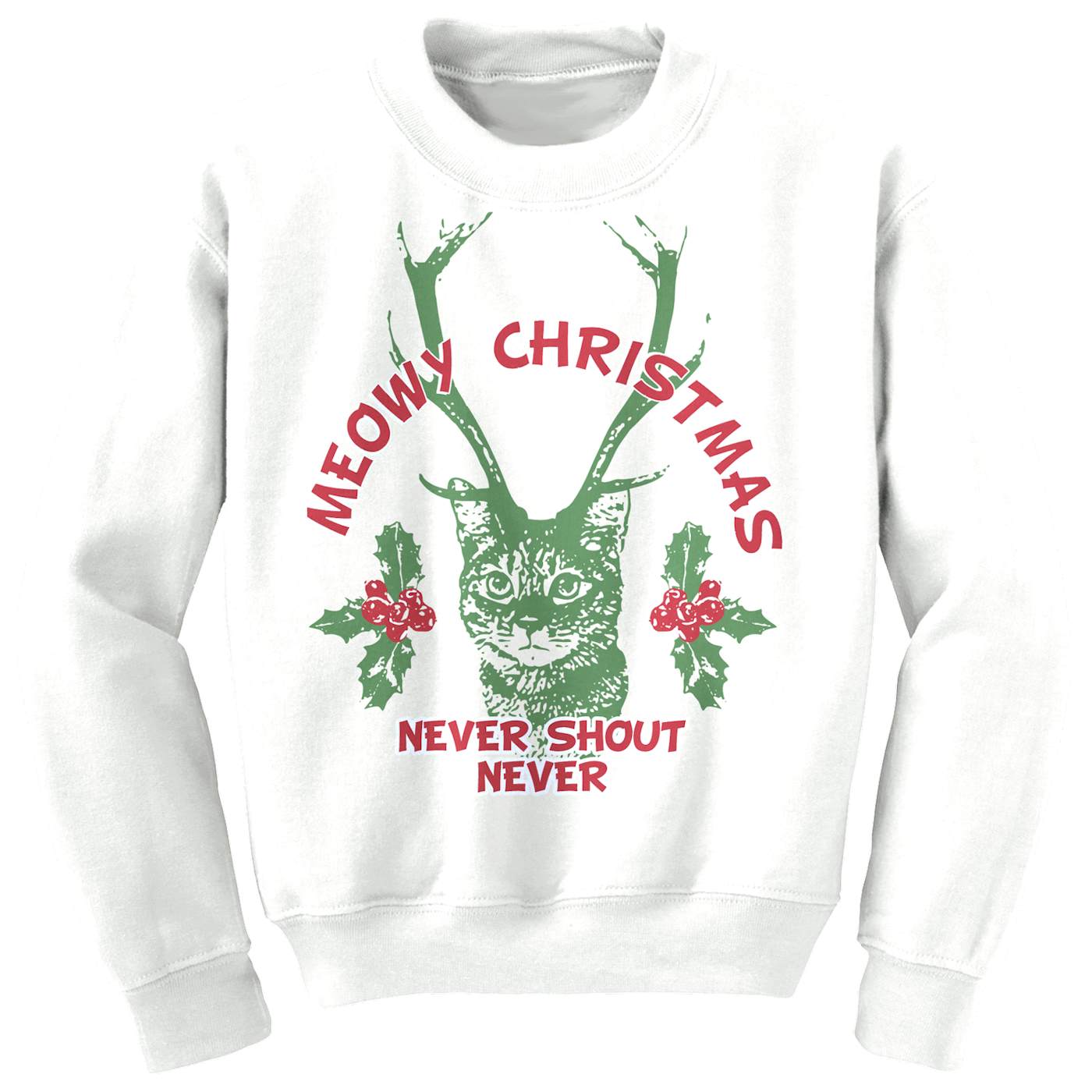 Never Shout Never Meowy Christmas Sweatshirt