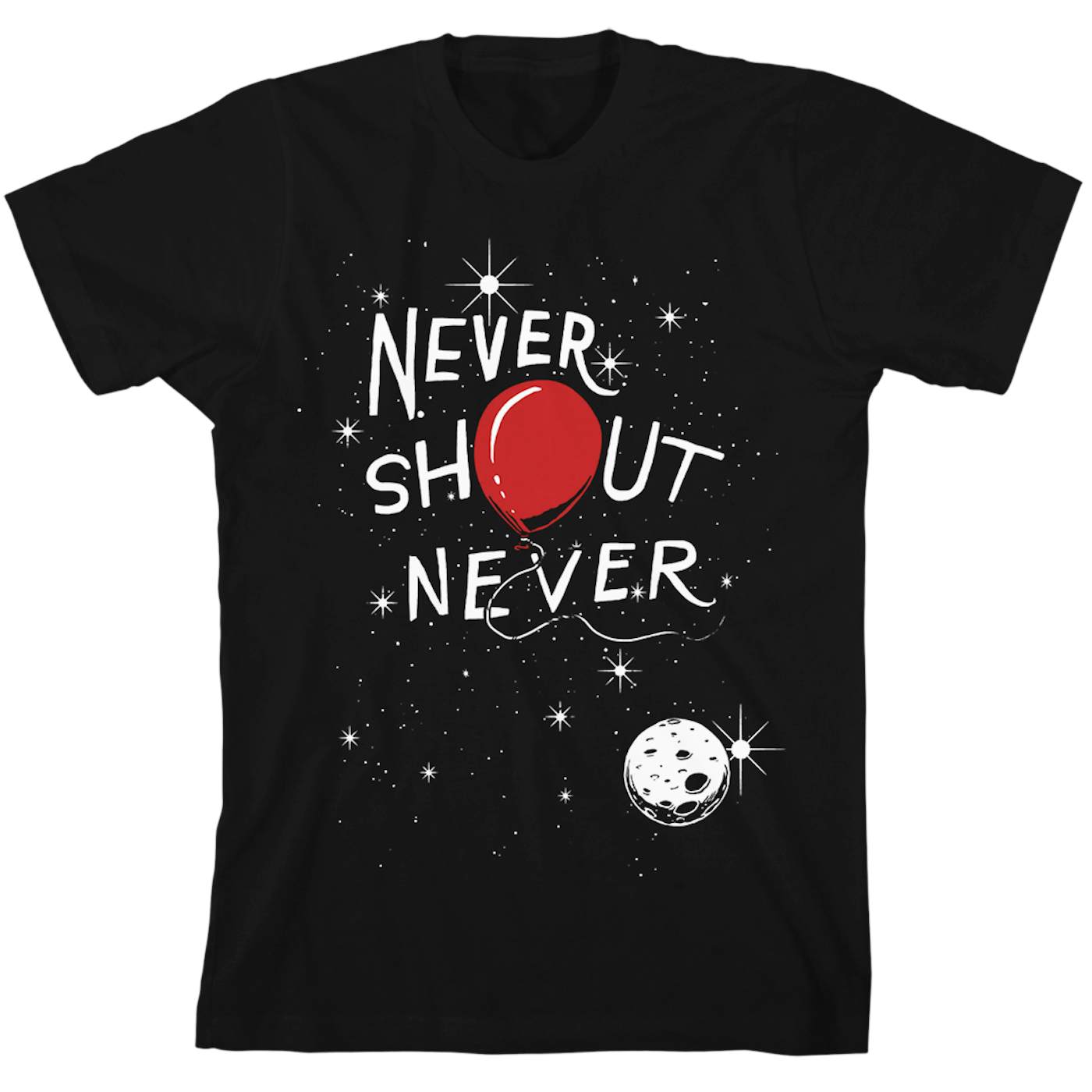 Never Shout Never Red Space Balloon T-Shirt