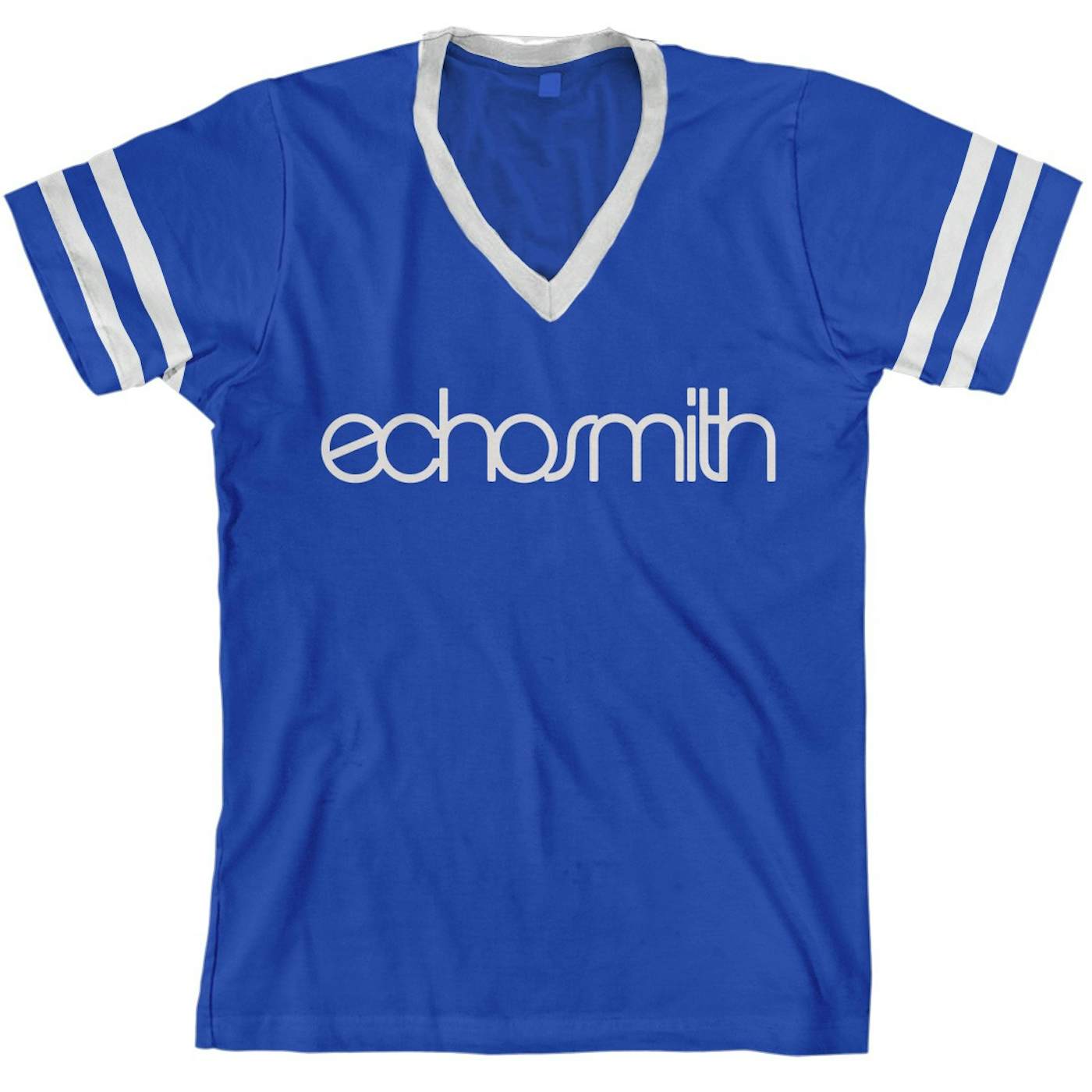 Echosmith Logo Striped V-Neck T-Shirt