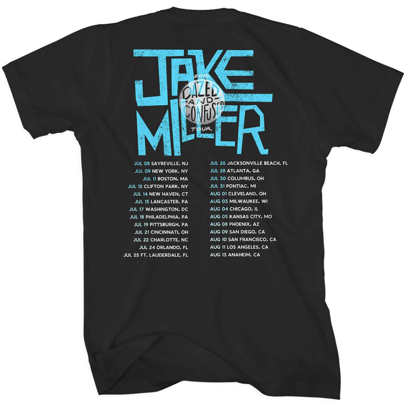 Jake Miller Beach Tour Back T-Shirt