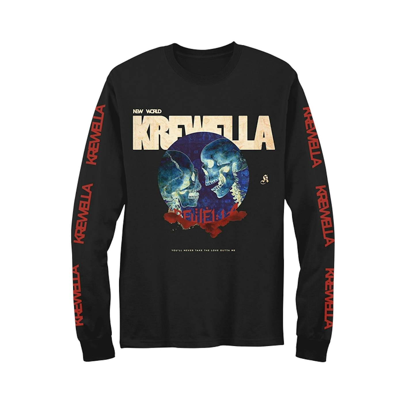Krewella Skull Crystal Ball Long Sleeve T-Shirt