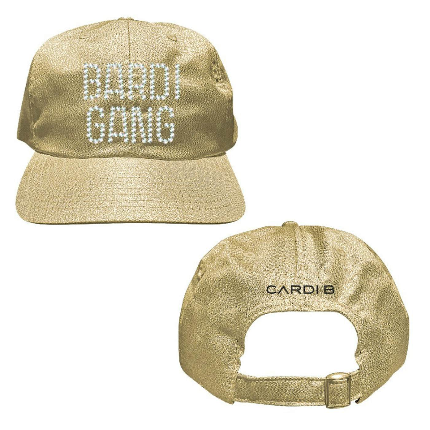 Cardi B Gold Rhinestone Bardi Gang Hat