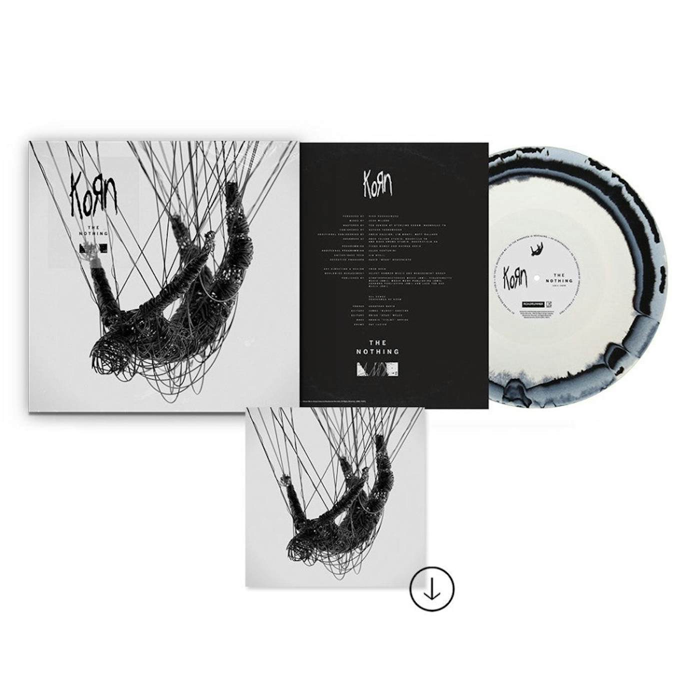 Korn The Nothing: Exclusive Black-White Marble Swirl LP + Digital Bundle (Vinyl)