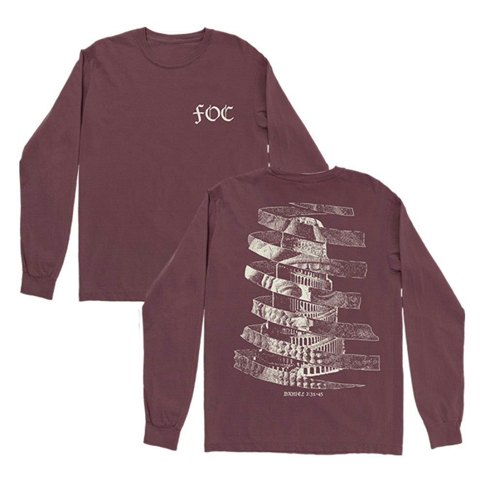 Earl Sweatshirt Spiral Majesty Longsleeve Burgundy T Shirt FEET