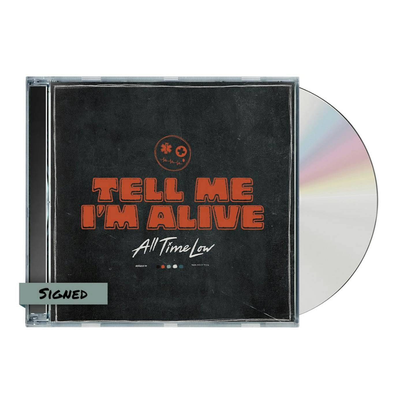 All Time Low Tell Me I’m Alive Signed Art Card CD