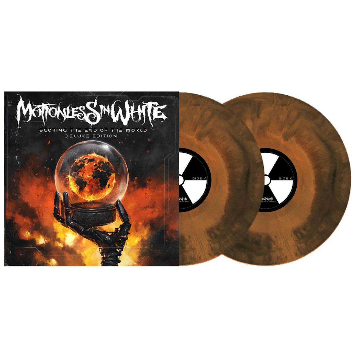 Motionless In White Scoring The End Of The World (Deluxe) Opaque Galaxy Tangerine and Black Vinyl