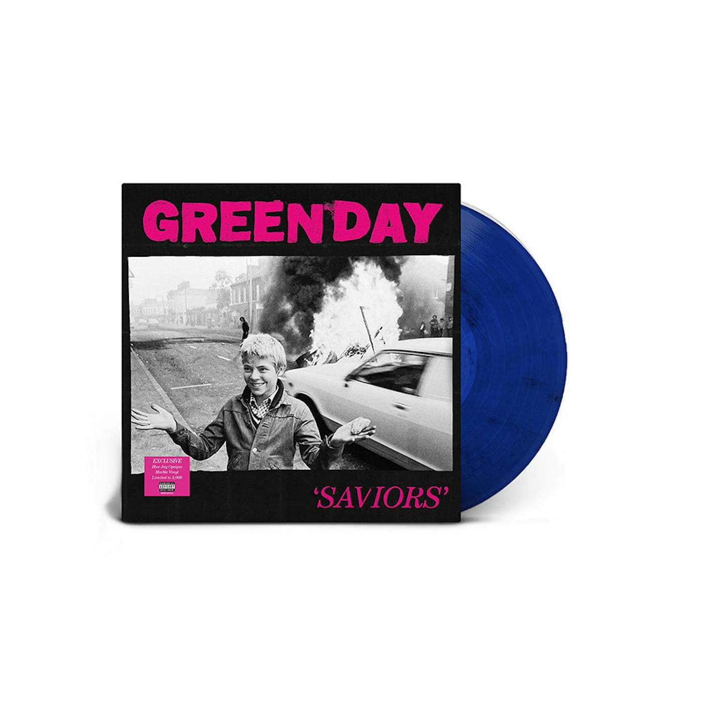 Green Day SAVIORS Lt Ed Store Exclusive Bluejay Marble Vinyl LP