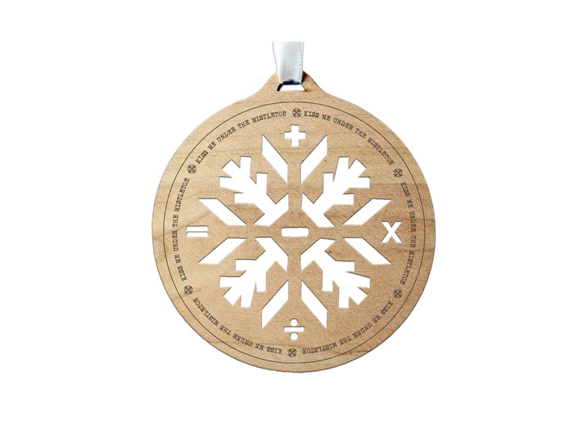 Wooden Snowflake Ornaments (Set of Six)