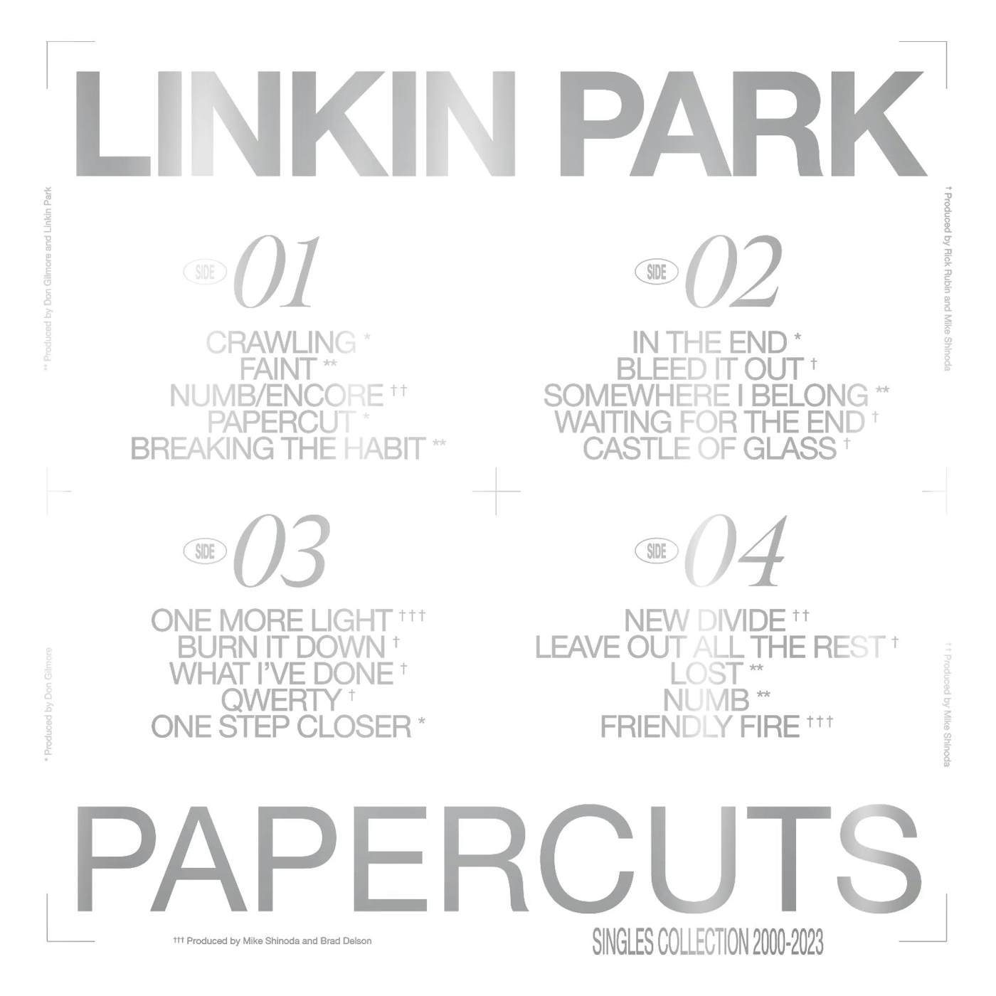 Linkin Park PAPERCUTS LIMITED EDITION SKY BLUE & TANGERINE SPLATTER VINYL 2LP