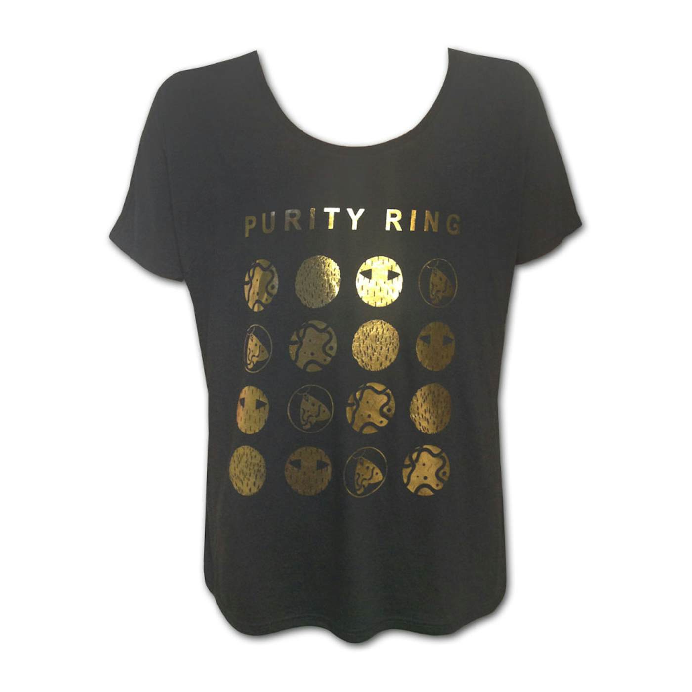 Purity Ring Girl's Gold Foil Symbols Only Flowy Tee