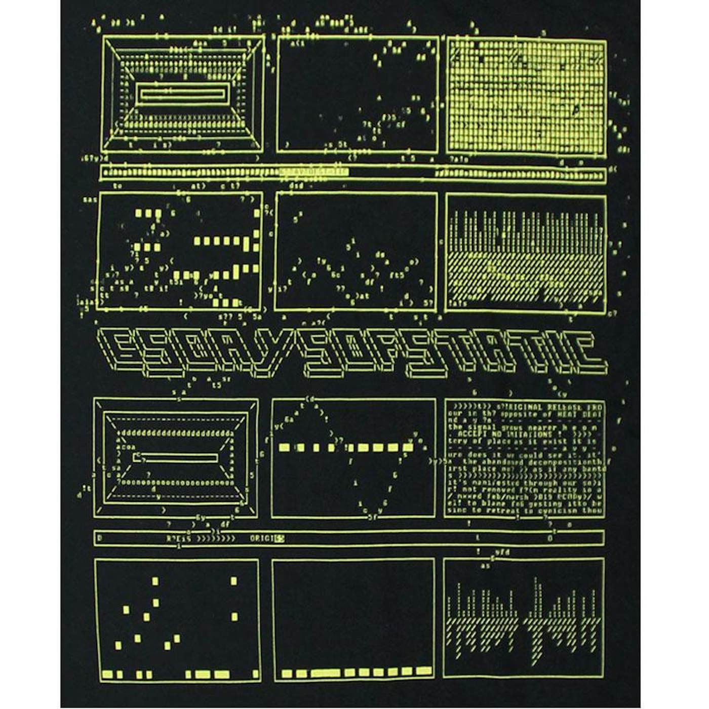 65daysofstatic ASCII GREEN BLACK T-SHIRT