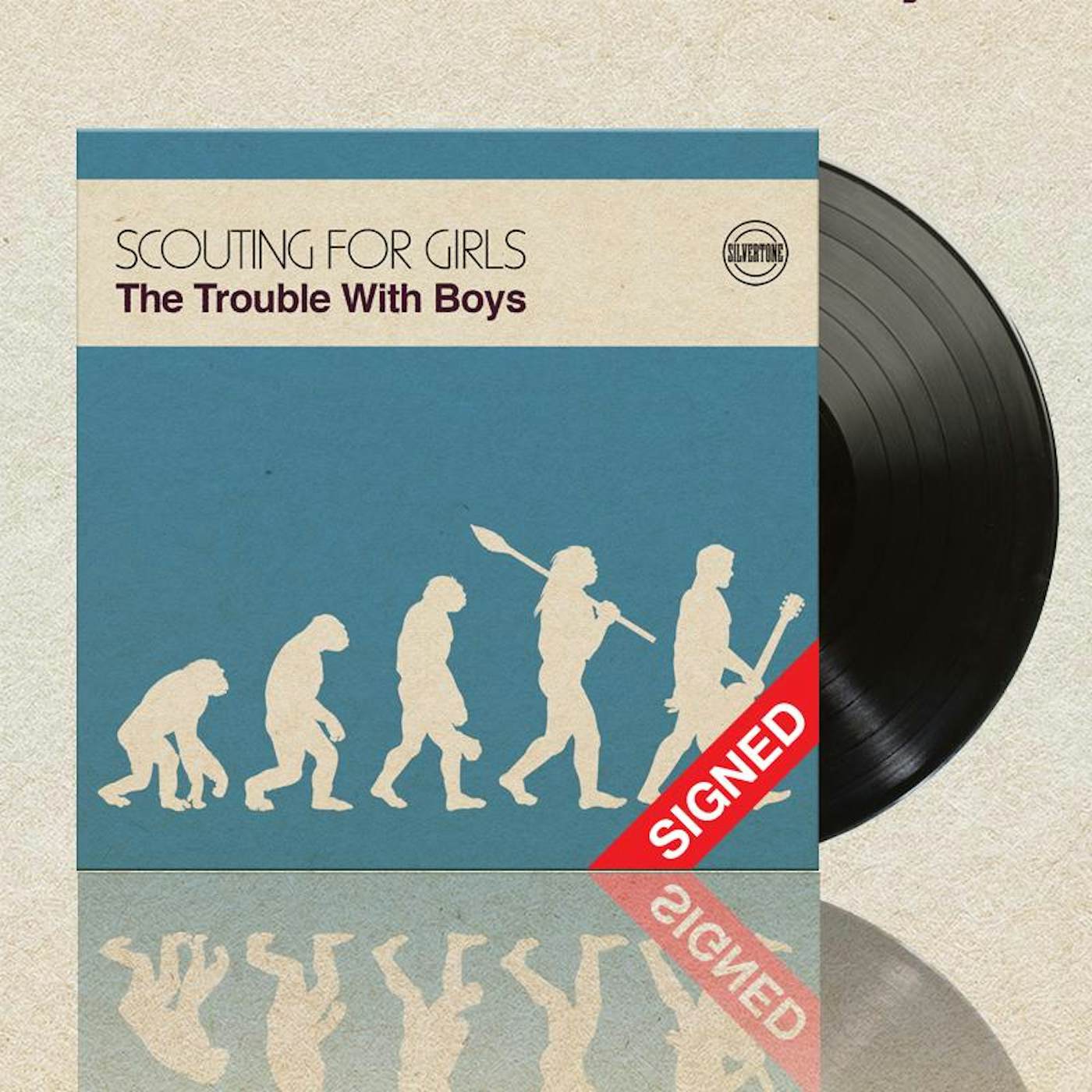 Scouting For Girls THE TROUBLE WITH BOYS - SIGNED LP (Vinyl)