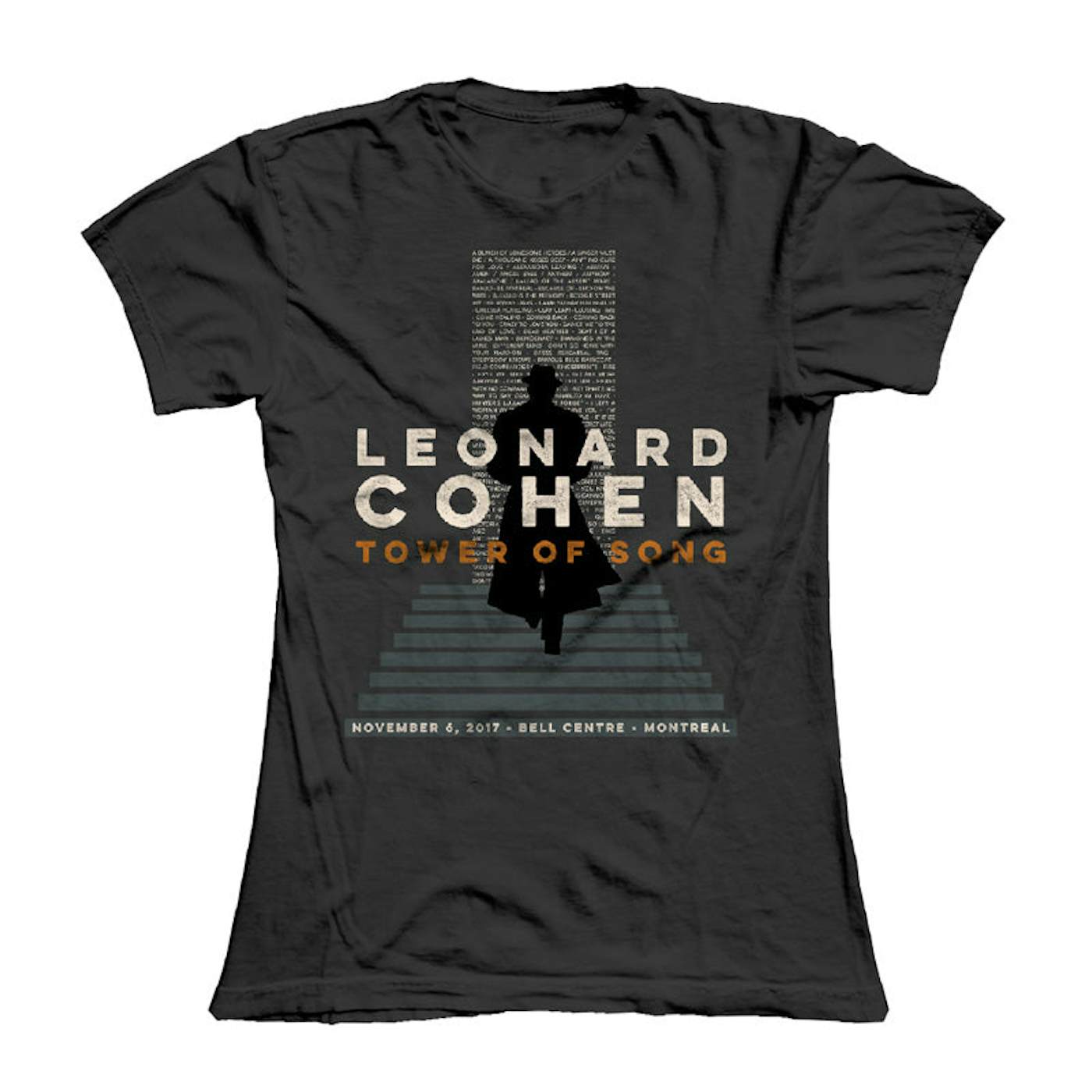 Leonard Cohen DARK GREY MONTREAL LADIES EVENT T-Shirt
