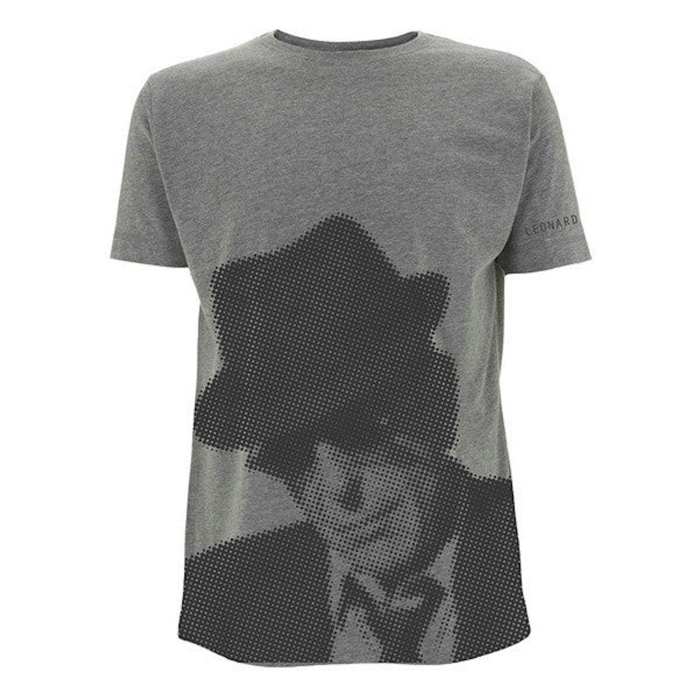 Leonard Cohen Grey Halftone T-Shirt