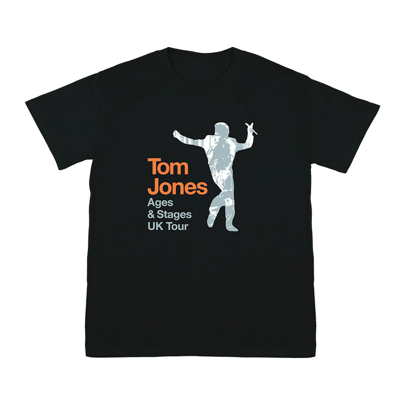 Tom Jones AGES & STAGES UK TOUR BLACK T-SHIRT