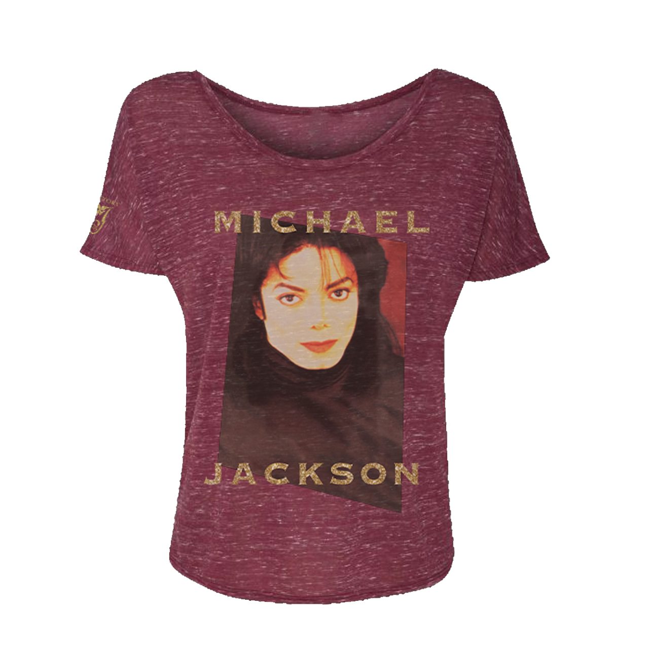 Michael Jackson You Are Not Alone Womens Maroon T Shirt Michael Jackson You Are Not Alone Womens Maroon T Shirt