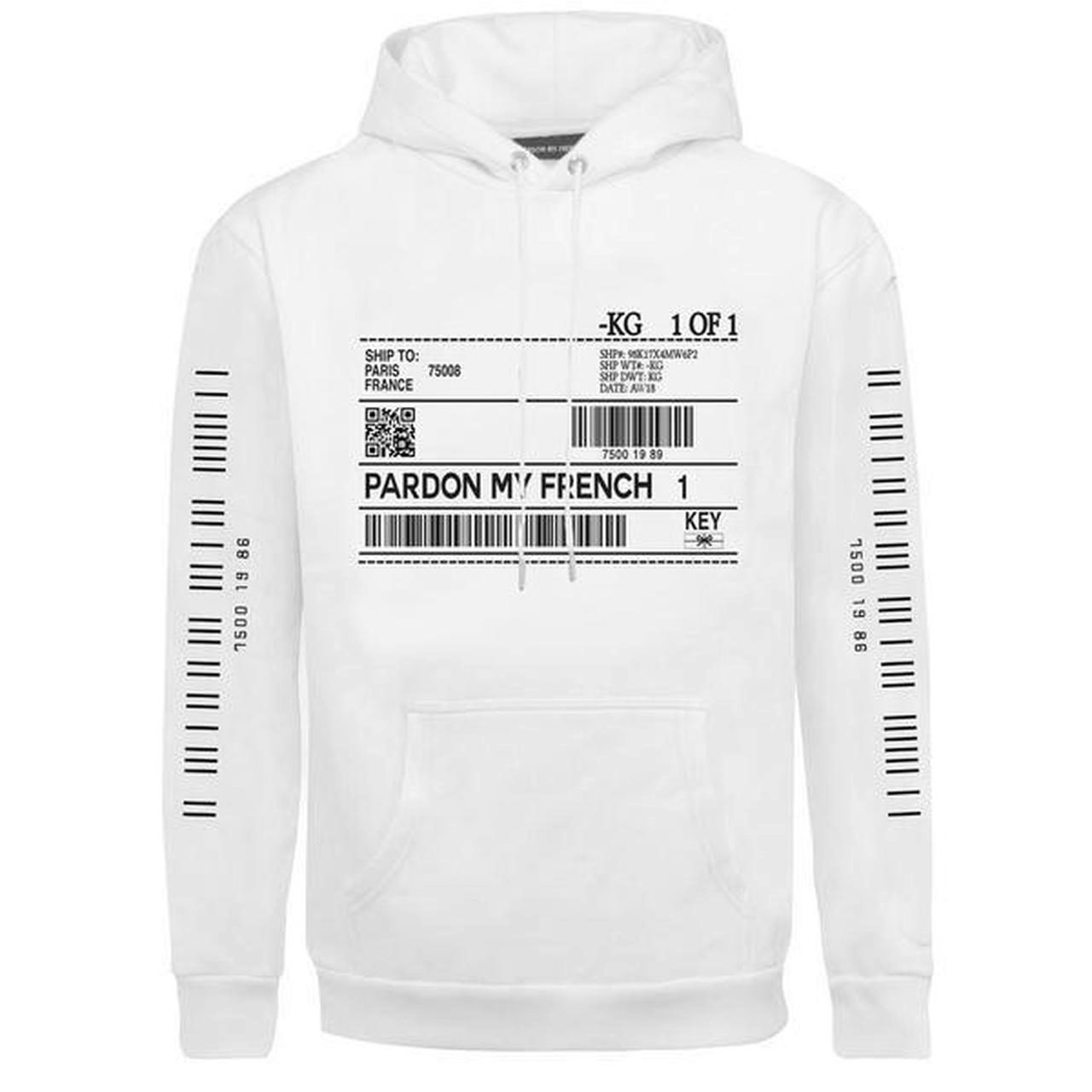 bar code hoodie - Pardon My French