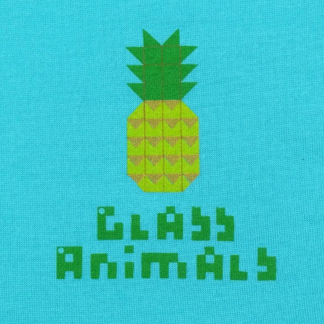 Glass Animals PINEAPPLE LOGO GIRLS BLUE CROP TOP