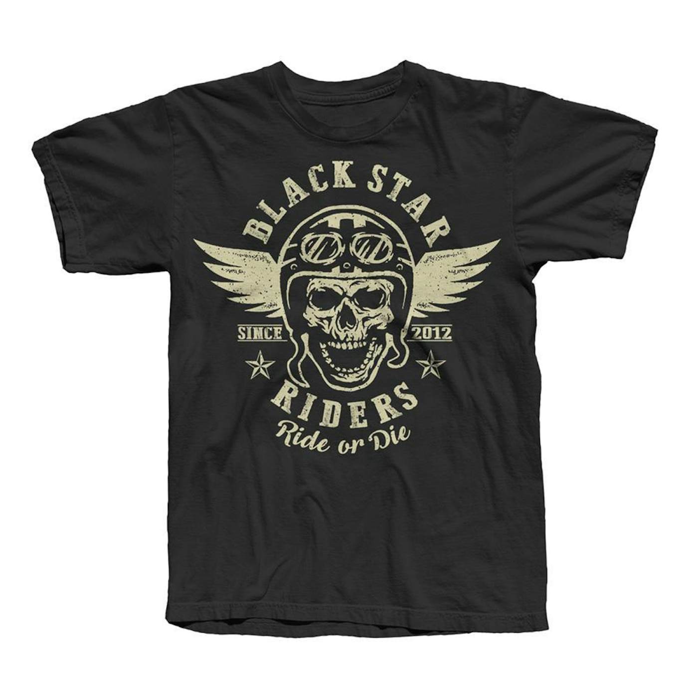slå op spray Haiku Black Star Riders Skeleton Biker Black T-Shirt