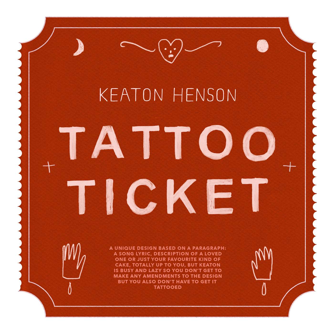 Keaton Henson Tattoo Ticket