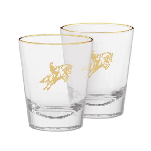 JMSN 22K Gold Cowboy Shot Glasses (x2)