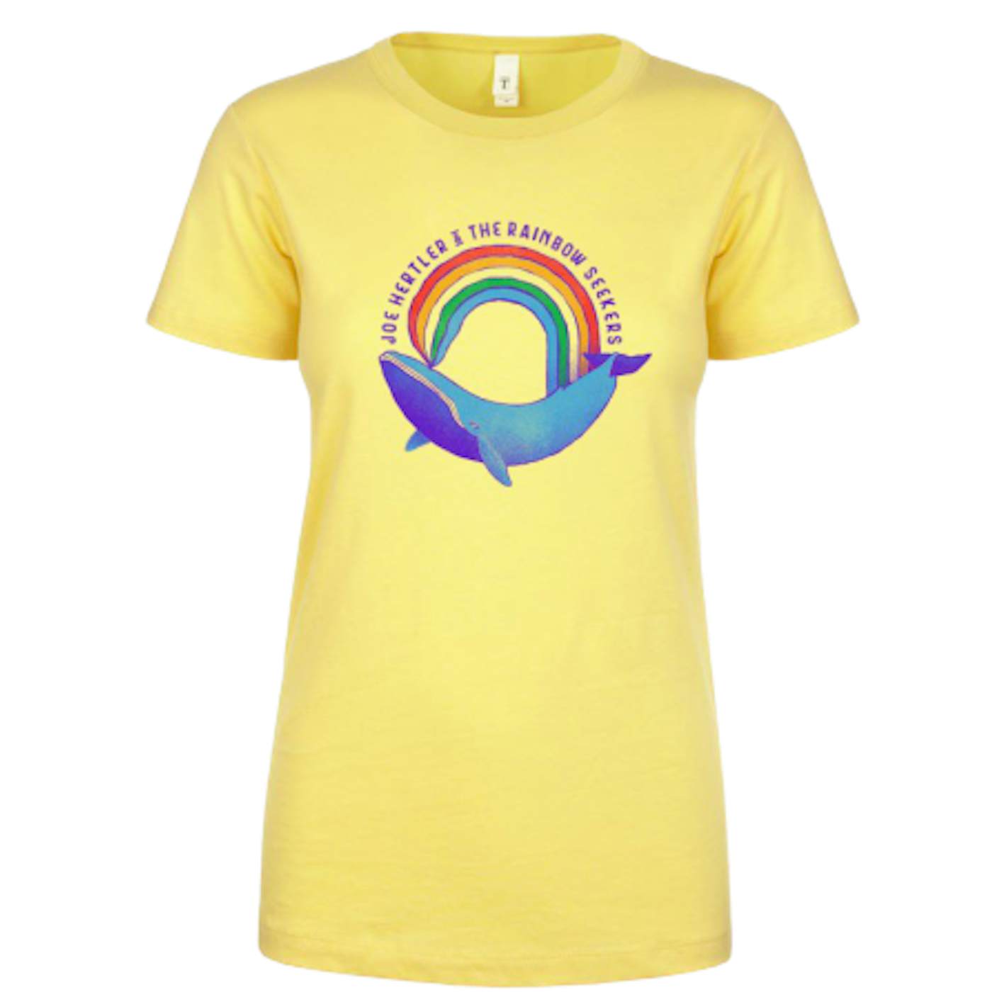 Joe Hertler & The Rainbow Seekers Rainbow Whale T-Shirt (Ladies Cut)