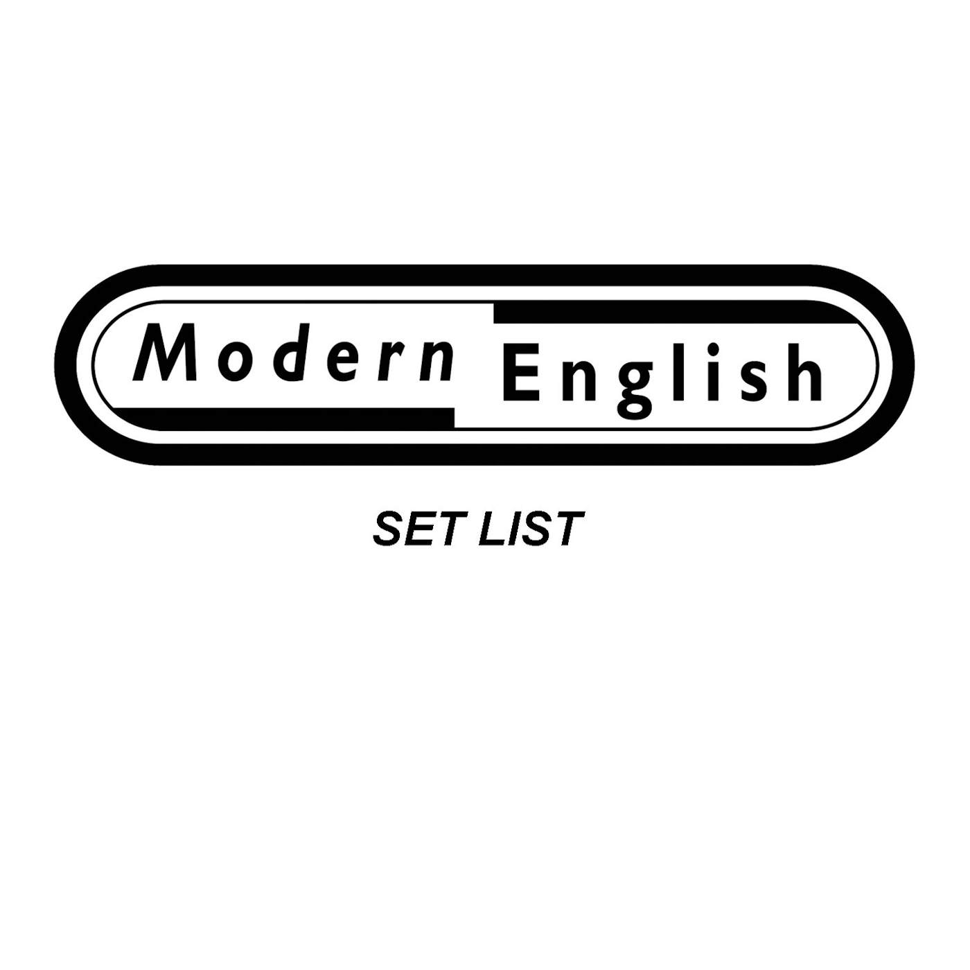 Modern English - Autographed Set List CD
