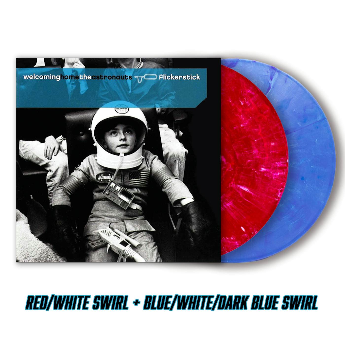 Flickerstick - Welcoming Home The Astronauts Red Swirl/Blue Swirl LP Limited Edition (Vinyl)