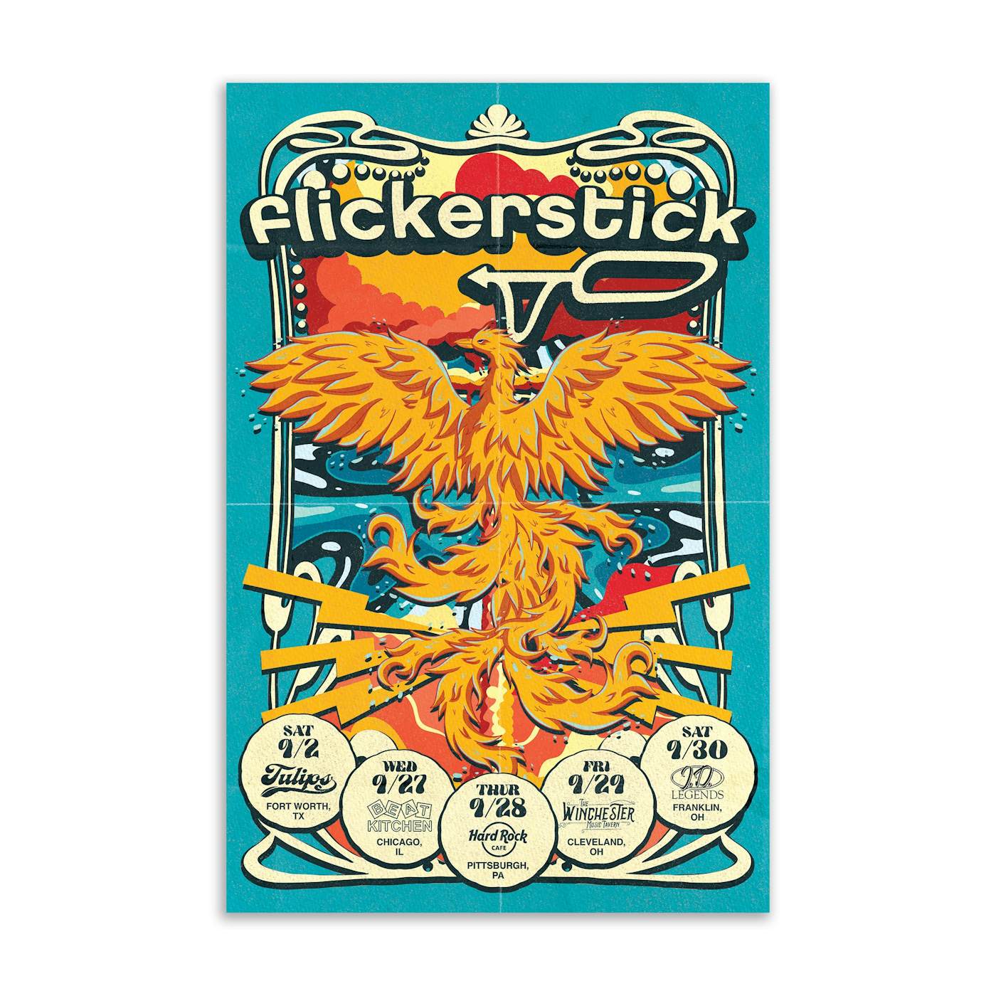 Flickerstick - Phoenix Fall 2023 Tour Poster