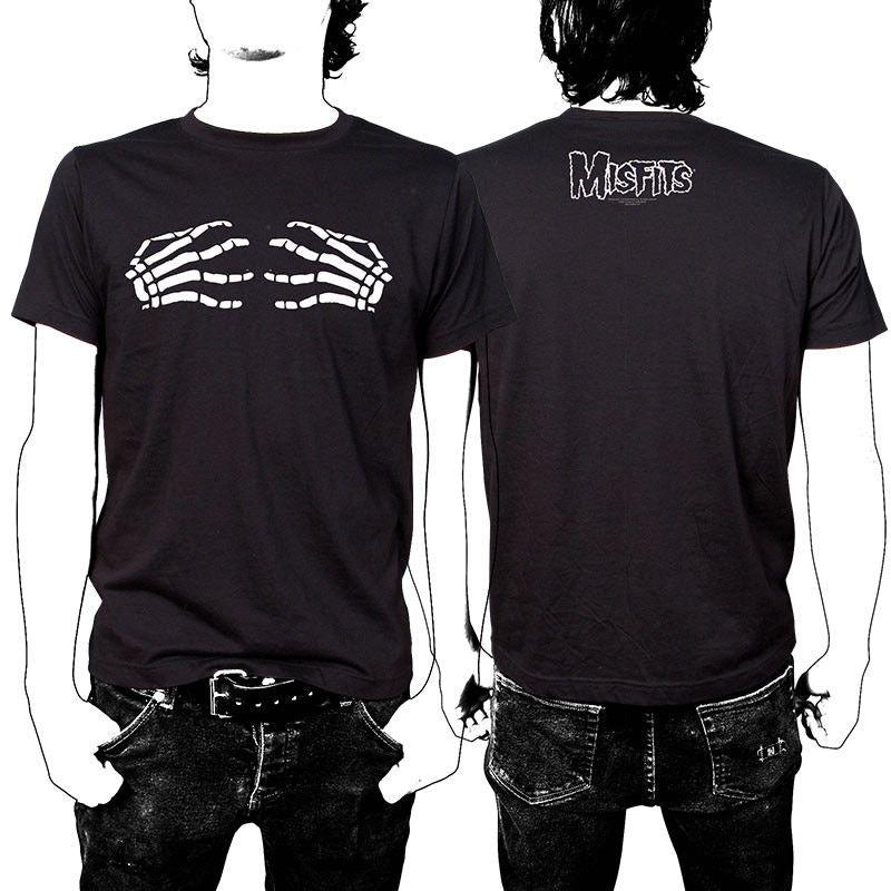 misfits skeleton hands shirt