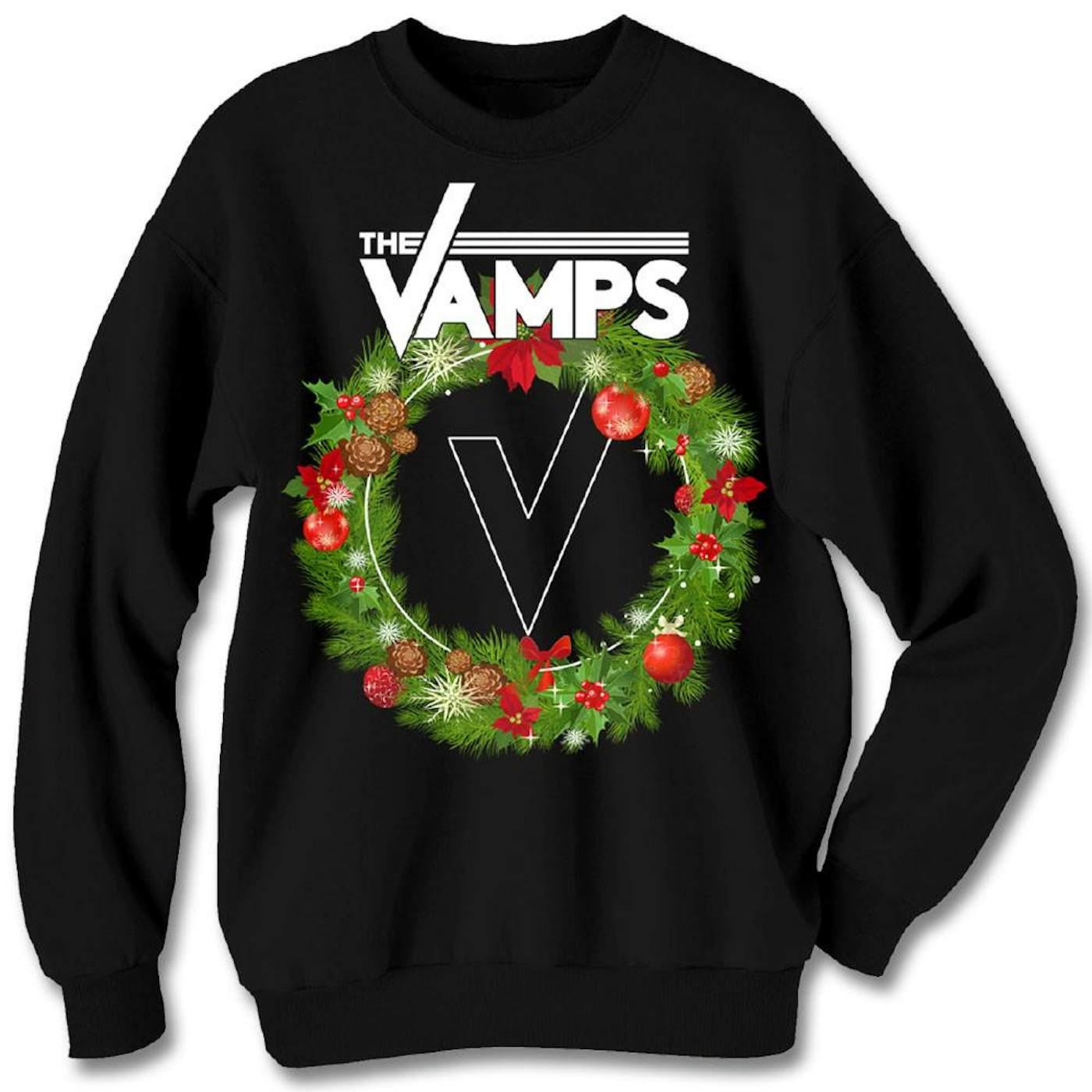 The Vamps Wreath Holiday Crewneck Sweatshirt