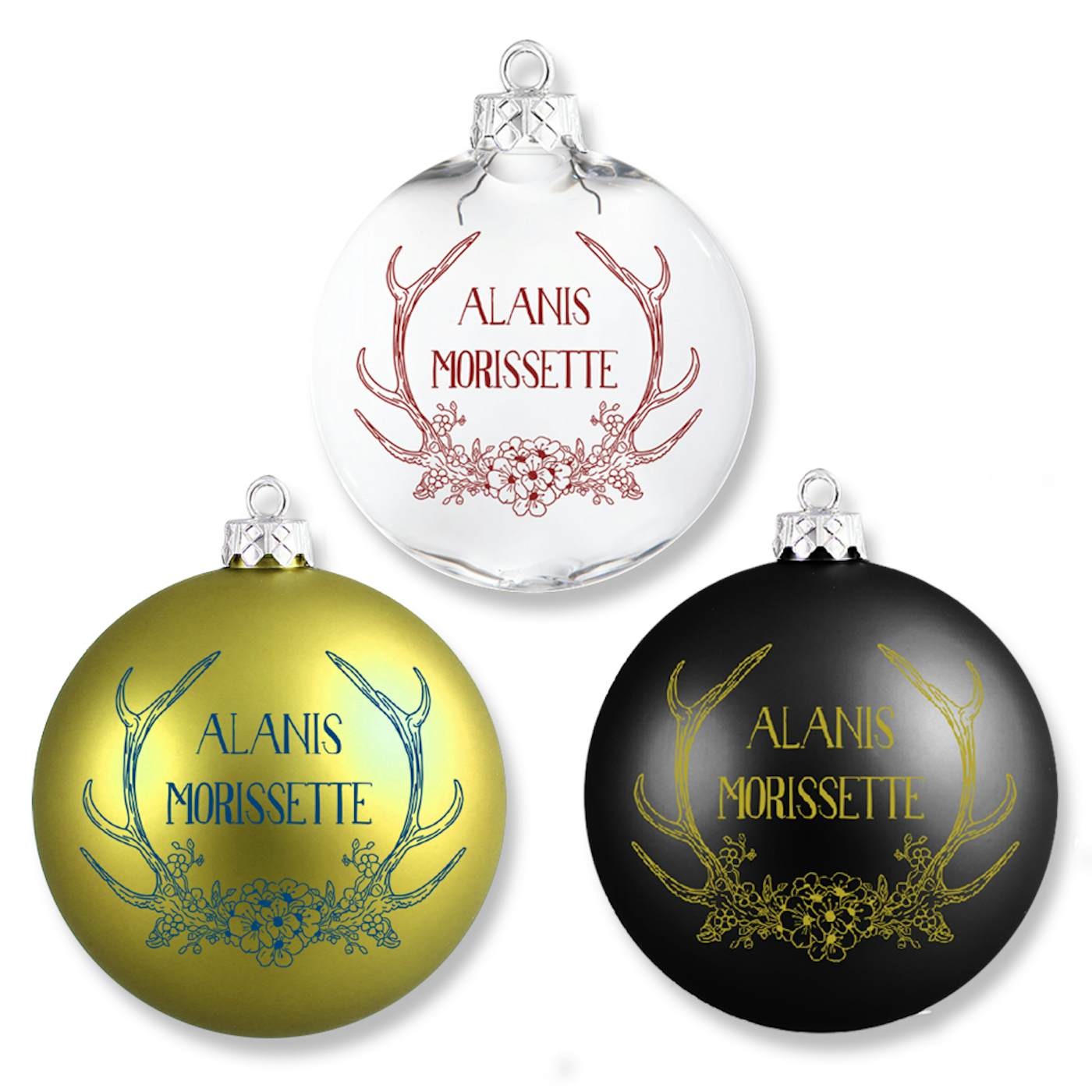 Alanis Morissette Antlers Ornament Set