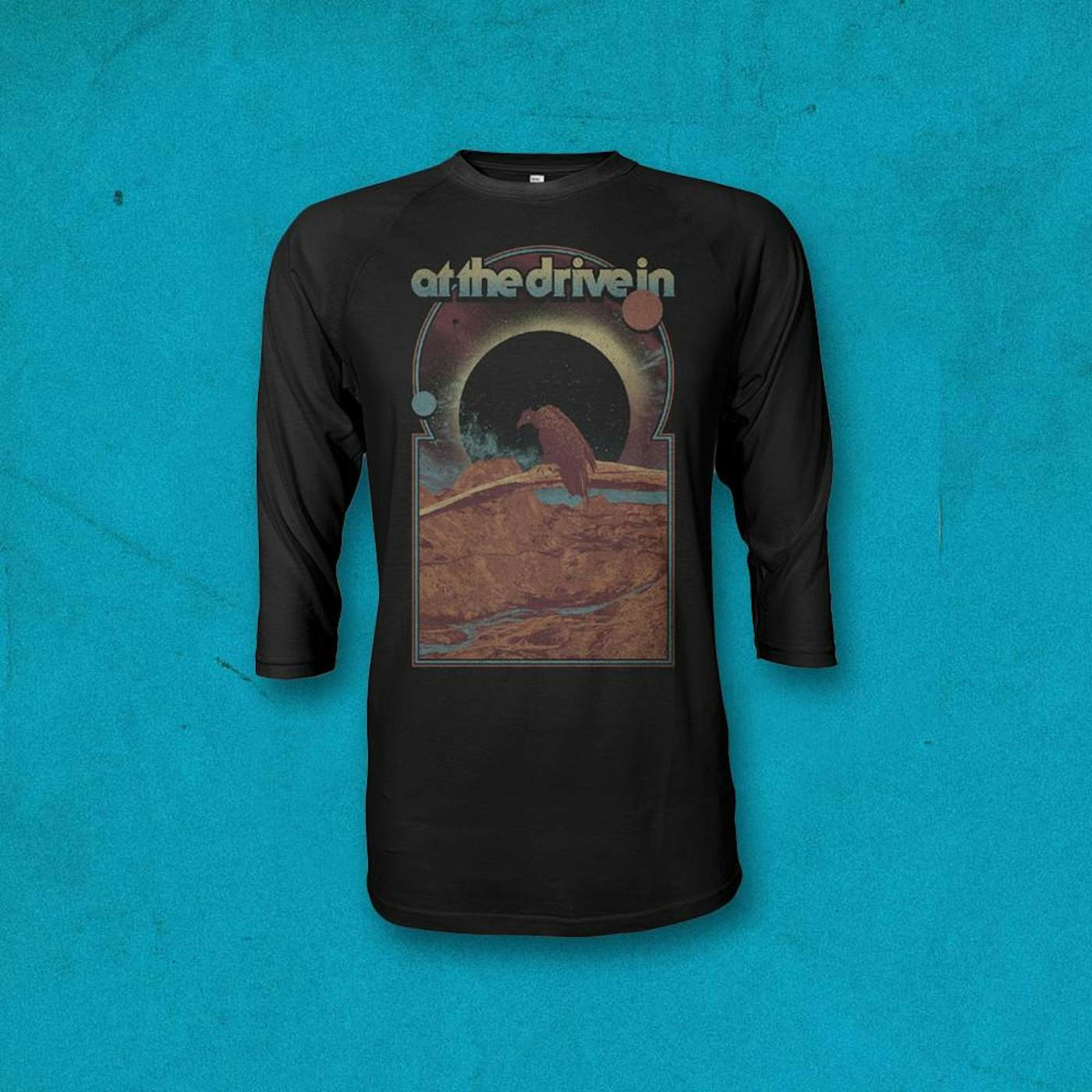 At the Drive-In Vulture Raglan - All Black