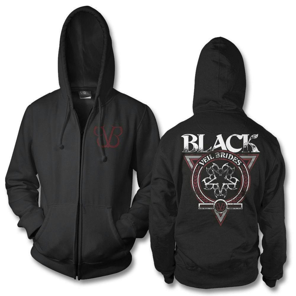 black veil brides zip up hoodie