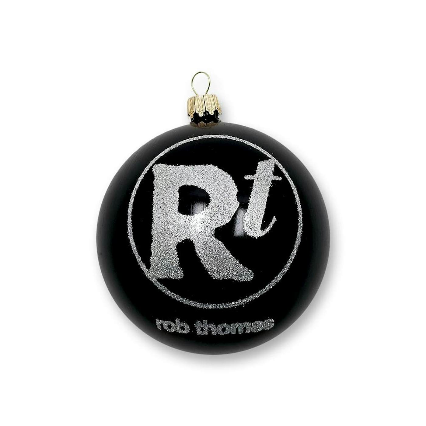 Rob Thomas Black Glitter Logo Ornament