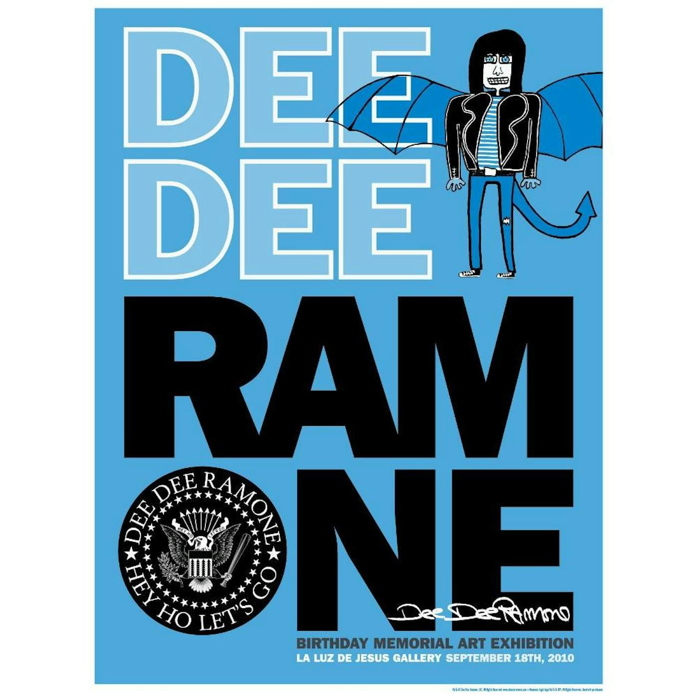Dee Dee Ramone Blue Dragon Silkscreen Poster
