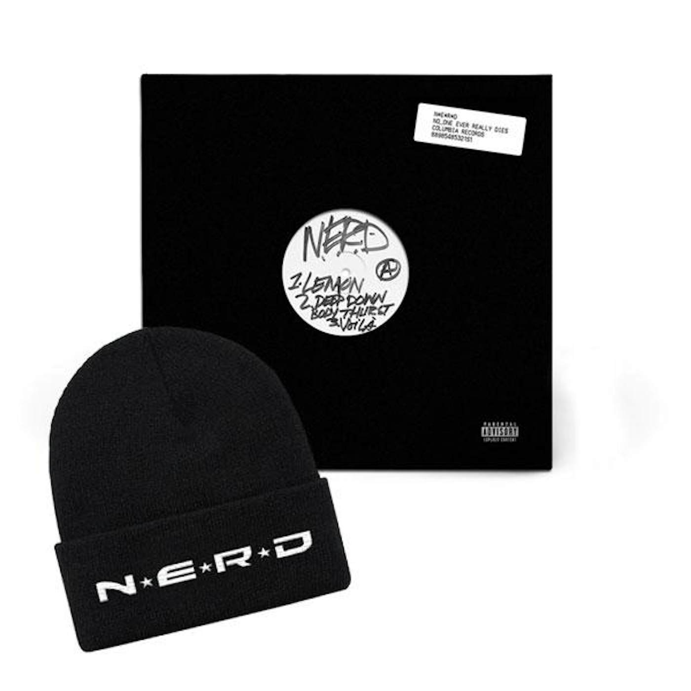 N.E.R.D NO_ONE EVER REALLY DIES + BEANIE BUNDLE