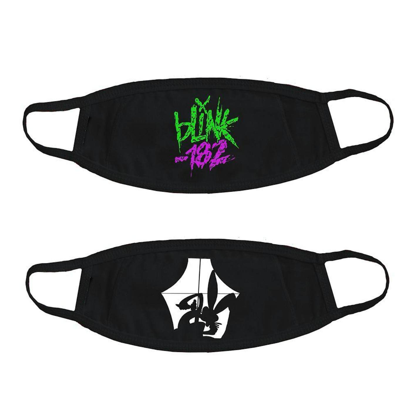 blink-182 Slime Logo Black Face Mask Set of Two