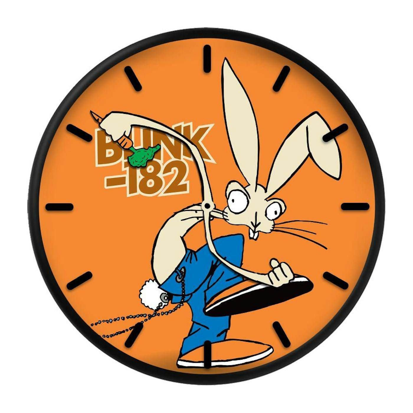 blink-182 Skankin Rabbit Orange Wall Clock